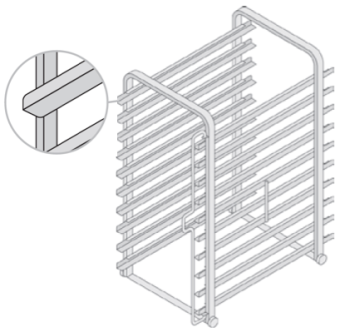 Рама с направляющими 101 (8 уровней) Пекарь Rational 60.11.148 в ШефСтор (chefstore.ru)